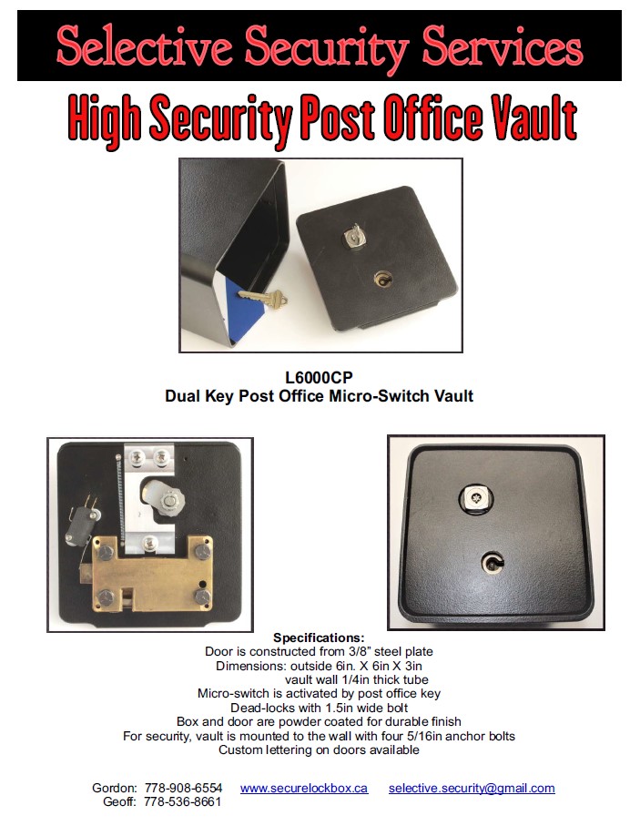 L6000P Brochure - Post Office Lock Box